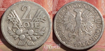 Польша 2 злотых 1958 года Y# 46, 210-137