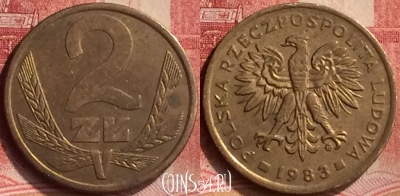 Польша 2 злотых 1983 года, Y# 80.1, 200m-098