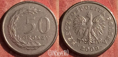 Польша 50 грошей 2009 года, Y# 281, 400-092