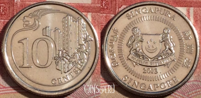 Сингапур 10 центов 2013 года, 216-004