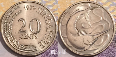 Сингапур 20 центов 1979 года, KM# 4, a120-061