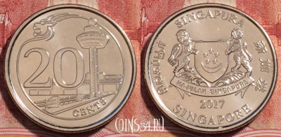 Сингапур 20 центов 2017 года, 227-085