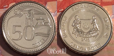 Сингапур 50 центов 2013 года, KM# 348, 104c-137