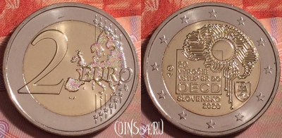 Словакия 2 евро 2020 года, UNC, 286j-004