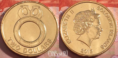 Соломоновы Острова 2 доллара 2012 года, UNC, 272-084