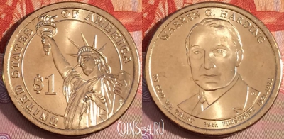 США 1 доллар 2014 года, Warren G. Harding, 105b-028