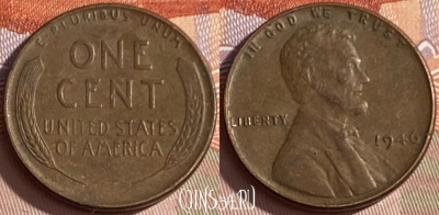 США 1 цент 1946 года, KM# 132, 364p-139 ♛