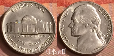 США 5 центов 1983 года P, KM# A192, 277o-091