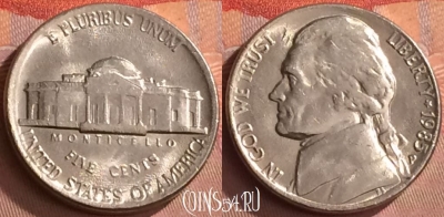 США 5 центов 1985 года P, KM# A192, 276o-055