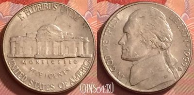 США 5 центов 1999 года D, KM# A192, 276l-113