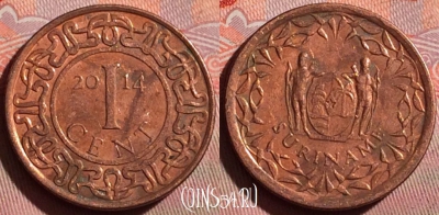 Суринам 1 цент 2014 года, KM# 11b, 200f-144