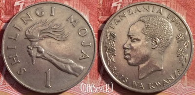 Танзания 1 шиллинг 1980 года, KM# 4, 256-103