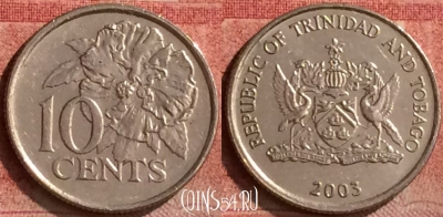 Тринидад и Тобаго 10 центов 2003 года, KM# 31, 140m-041