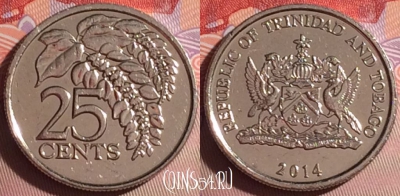 Тринидад и Тобаго 25 центов 2014 года, KM# 32, 071j-062
