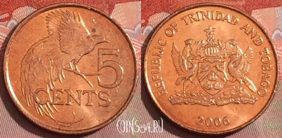 Тринидад и Тобаго 5 центов 2006 года, KM# 30, 235a-079