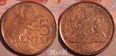 Тринидад и Тобаго 5 центов 2010 года, KM# 30, 112b-045
