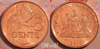 Тринидад и Тобаго 5 центов 2015 года, KM# 30, 108b-064