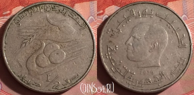 Тунис 1/2 динара 1976 года, KM# 303, 237f-068