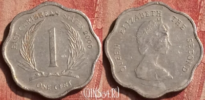 Восточные Карибы 1 цент 2000 года, KM# 10, 407-009