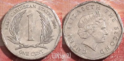 Восточные Карибы 1 цент 2004 года, KM# 34, a071-042