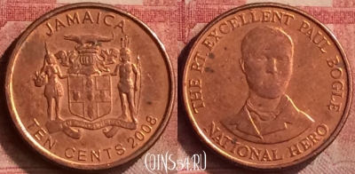 Ямайка 10 центов 2008 года, KM# 146.2, 140m-095