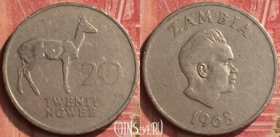 Замбия 20 нгве 1972 года, КМ# 13, 222m-059