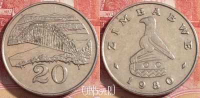 Зимбабве 20 центов 1980 года, KM# 4, 257-144