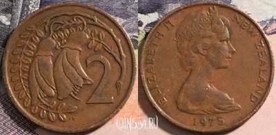 Новая Зеландия 2 цента 1975 года, KM# 32, a081-029