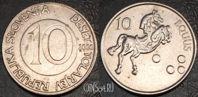 Словения 10 толаров 2000 года, KM# 41, 082-071a