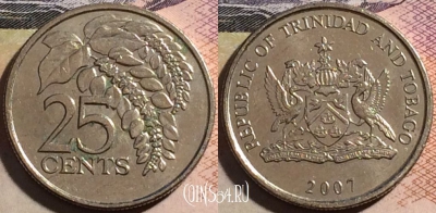 Тринидад и Тобаго 25 центов 2007 года, KM# 32, a066-096