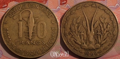 Западная Африка (BCEAO) 10 франков 1968 года, 183-056