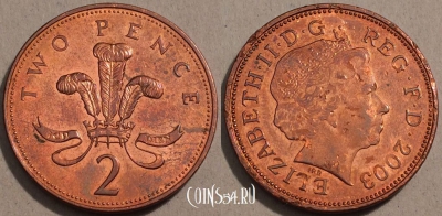 Великобритания 2 пенса 2003 года, KM# 987, 102-097