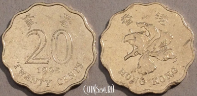 Гонконг 20 центов 1995 года, KM# 67, 102-106