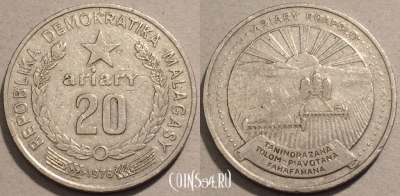Мадагаскар 20 ариари 1978 года, KM# 14, 102-126