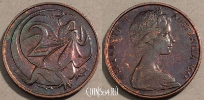 Австралия 2 цент 1966 года, KM 63, 103-047