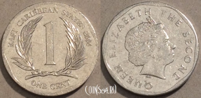 Восточные Карибы 1 цент 2004 года, KM# 34, 103-064