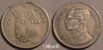 Таиланд 1 бат 1977 год (๒๕๒๐), Y# 110, 106-020