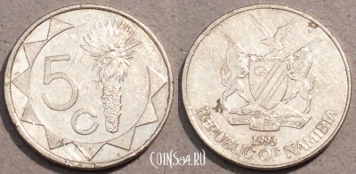 Намибия 5 центов 1993 года, KM# 1, 106-080