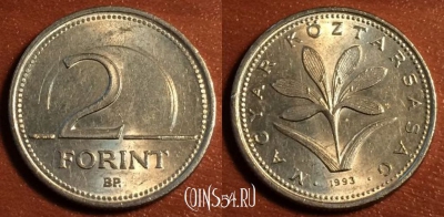 Венгрия 2 форинта 1993 года, KM# 693, 041-181