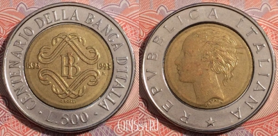 Италия 500 лир 1993 года, KM# 160, 178-015