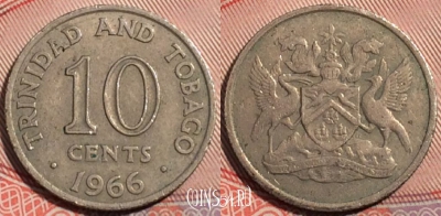 Тринидад и Тобаго 10 центов 1966 года, KM# 3, 178-031