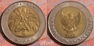 Индонезия 1000 рупий 1996 года, KM# 56, 178-044