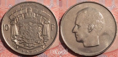 Бельгия 10 франков 1970 года, 'BELGIE', KM# 156, 178-050