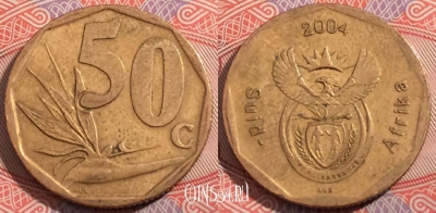 ЮАР 50 центов 2004 года, KM# 331, 178-082