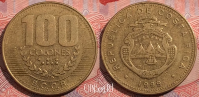 Коста-Рика 100 колонов 1999 года, KM# 230a, a178-087