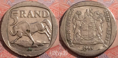 ЮАР 5 рандов 1995 года, KM# 140, 178-107