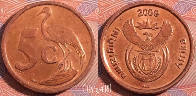 ЮАР 5 центов 2009 года, KM 464, 180-045