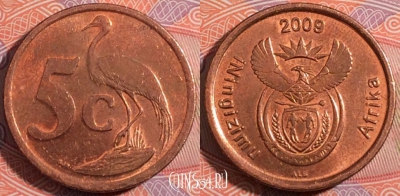 ЮАР 5 центов 2009 года, KM 464, 180-054