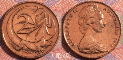 Австралия 2 цента 1975 года, KM# 63, 180-077