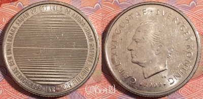Швеция 1 крона 2009 года, KM# 916, 180-091